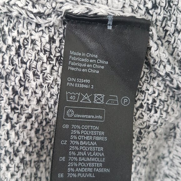 H&M Conscious Women Gray/White Knit Cardigan, XS - Picture 5 of 8
